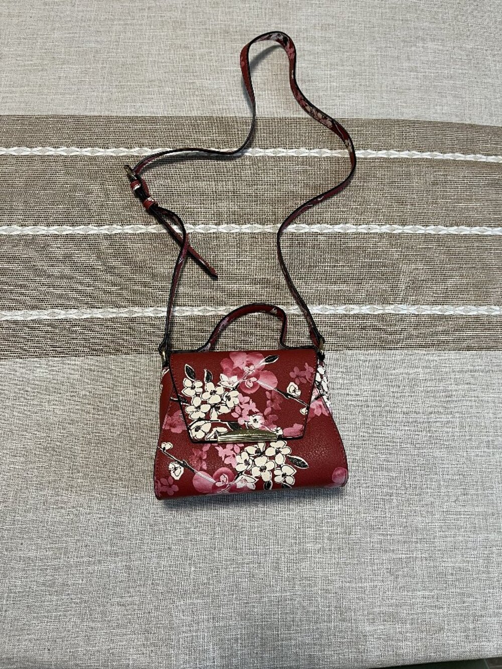 Red Floral Crossbody handbag